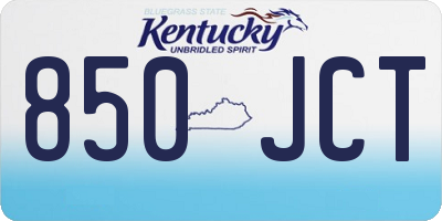 KY license plate 850JCT