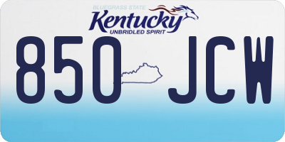 KY license plate 850JCW