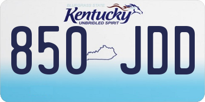 KY license plate 850JDD