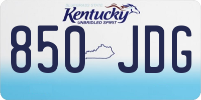 KY license plate 850JDG