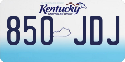 KY license plate 850JDJ