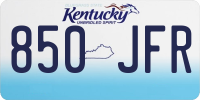KY license plate 850JFR