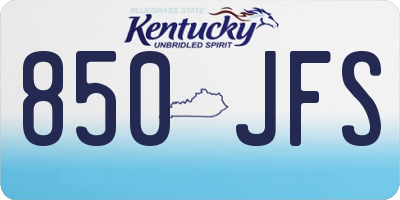 KY license plate 850JFS