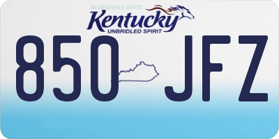 KY license plate 850JFZ