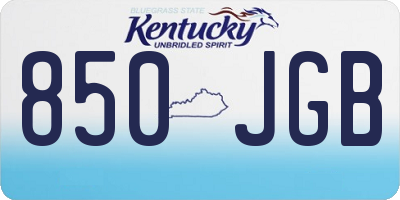 KY license plate 850JGB