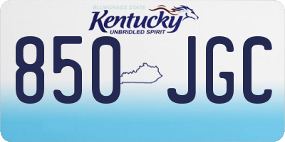 KY license plate 850JGC