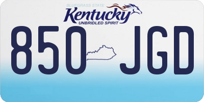 KY license plate 850JGD