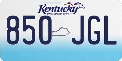 KY license plate 850JGL