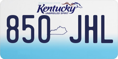 KY license plate 850JHL