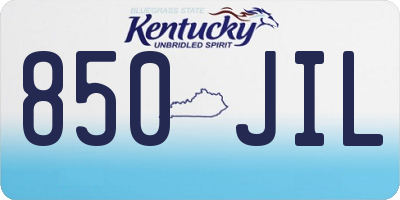 KY license plate 850JIL
