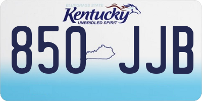 KY license plate 850JJB