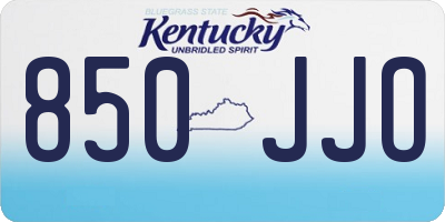 KY license plate 850JJO