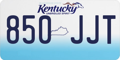 KY license plate 850JJT