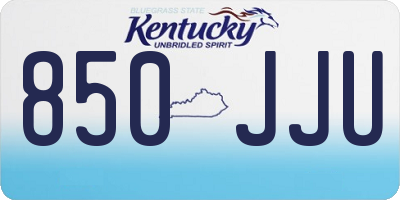 KY license plate 850JJU