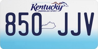 KY license plate 850JJV