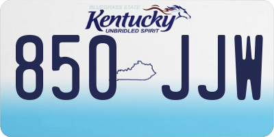 KY license plate 850JJW