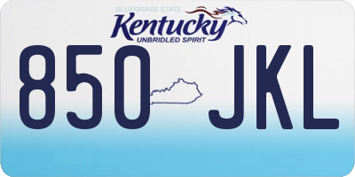 KY license plate 850JKL
