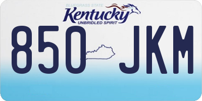 KY license plate 850JKM