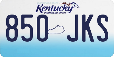 KY license plate 850JKS