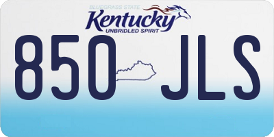 KY license plate 850JLS