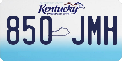 KY license plate 850JMH