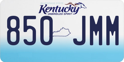 KY license plate 850JMM