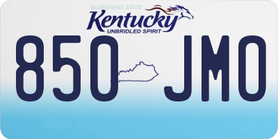 KY license plate 850JMO