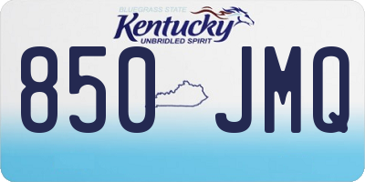 KY license plate 850JMQ