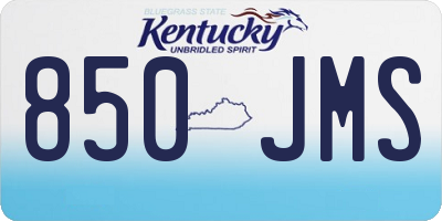 KY license plate 850JMS