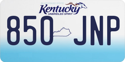 KY license plate 850JNP