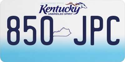 KY license plate 850JPC