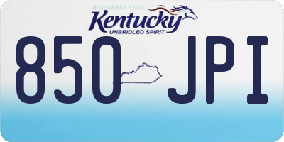 KY license plate 850JPI