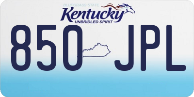 KY license plate 850JPL