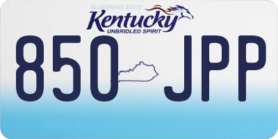 KY license plate 850JPP