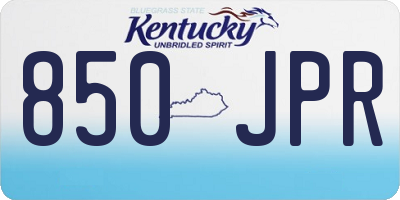 KY license plate 850JPR