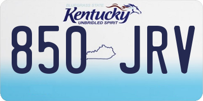 KY license plate 850JRV
