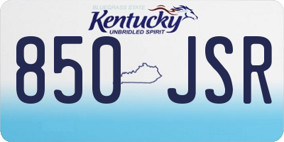 KY license plate 850JSR