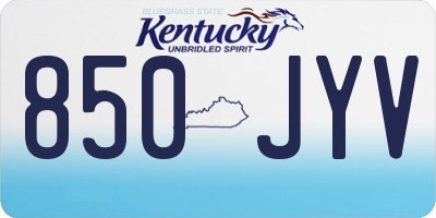 KY license plate 850JYV