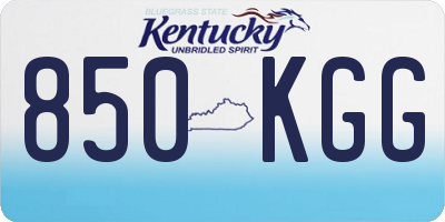 KY license plate 850KGG