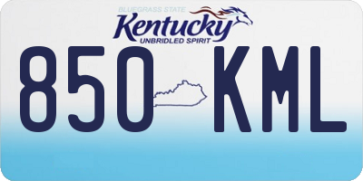 KY license plate 850KML