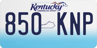 KY license plate 850KNP