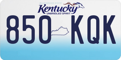 KY license plate 850KQK