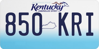 KY license plate 850KRI