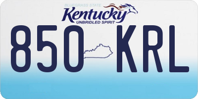 KY license plate 850KRL