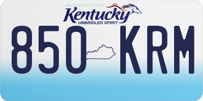 KY license plate 850KRM