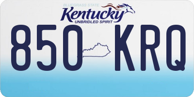 KY license plate 850KRQ