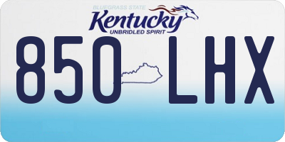 KY license plate 850LHX