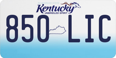 KY license plate 850LIC