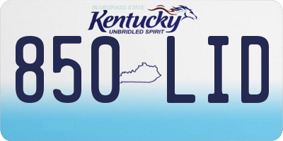KY license plate 850LID