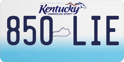 KY license plate 850LIE